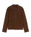 Hugo Boss Regular-fit Jacket In Nappalan Suede In Brown