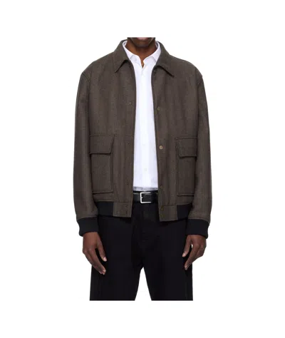 Hugo Boss Long Sleeve Casual Jacket In Brown