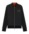 Hugo Boss X Porsche Skiles Logo-plaque Cotton Bomber Jacket In Black