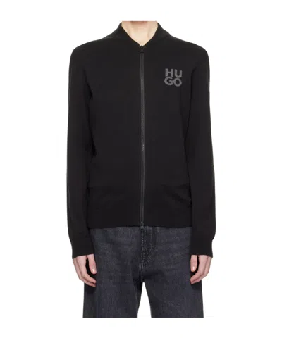 Hugo Boss Long Sleeve Casual Jacket In Black