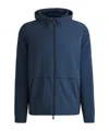 Hugo Boss Softshell Jacket With Knitted Details In Blue