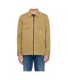 Hugo Boss Tan Flap Pocket Overshirt In Nude