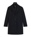 Hugo Boss Formal Coat In A Wool Blend In Blue