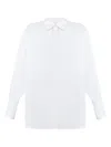 Hugo Boss Long-sleeve Collared Shirt In White