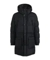 Hugo Boss Long Sleeve Cotton Coat In Black