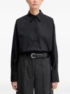 Hugo Boss Long-sleeve Cotton Shirt In Black