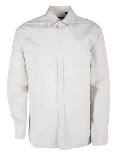 Pre-owned Hugo Boss Long-sleeve Cotton Shirt In White