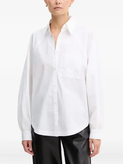 Hugo Boss Long-sleeve Cotton Shirt In White