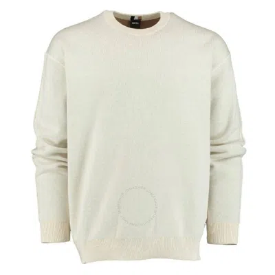 Hugo Boss Long Sleeve Crew Neck Sweater In White