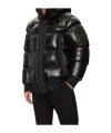 Hugo Boss Hooded Quilted Down Jacket In Black