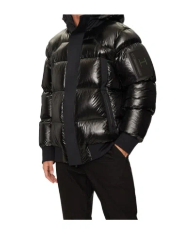 Hugo Boss Long Sleeve Down Jacket In Black