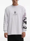 Hugo Boss Long Sleeve Graphic Sweatshirt In Purple