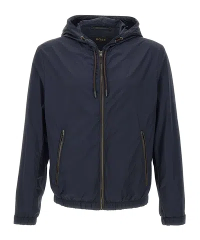 HUGO BOSS HOODED ZIP-UP JACKET