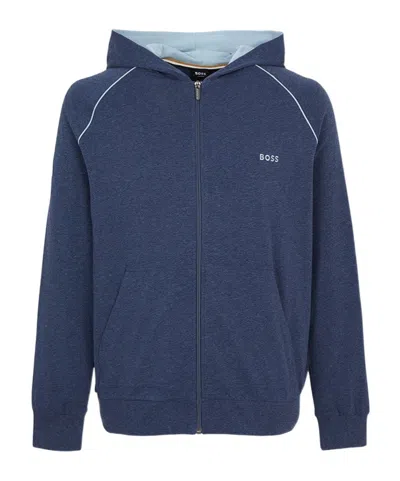 Hugo Boss Long Sleeve Hooded Sweatshirt In Multi
