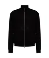 Hugo Boss Long Sleeve Leather Jacket In Black