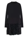 Hugo Boss Textured Knitwear With Long Sleeves And Fringe In Black
