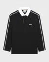 HUGO BOSS BOY'S LOGO-PRINT POLO SHIRT