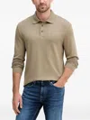 Hugo Boss Regular-fit Polo Shirt In Interlock Cotton In Neutral