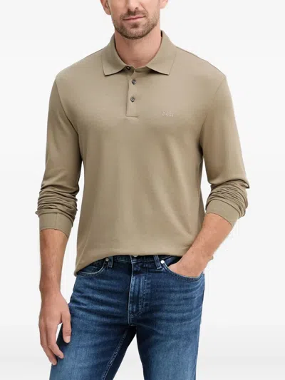 HUGO BOSS LONG-SLEEVE POLO SHIRT
