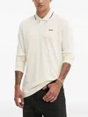 Hugo Boss Long-sleeve Polo Shirt In White