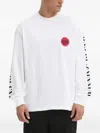 Hugo Boss Long-sleeve Racing-print T-shirt In White