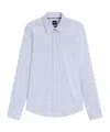 Hugo Boss Slim-fit Shirt In Printed Performance-stretch Jersey In Neutral