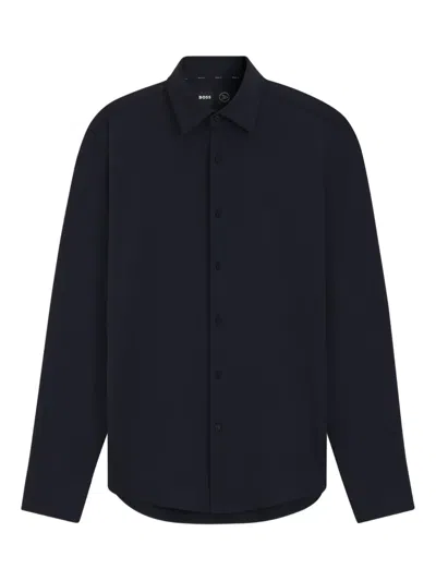 Hugo Boss Long-sleeve Shirt In Blue