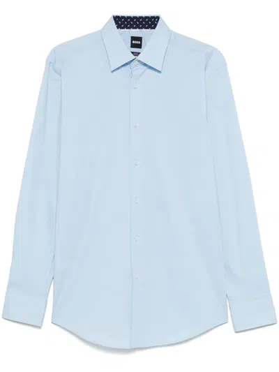 Hugo Boss Long-sleeve Shirt In Blue