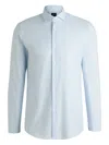 Hugo Boss Boss Hank Slim Fit Stripe Dress Shirt In Blue
