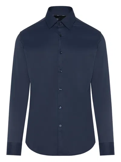 Hugo Boss Long-sleeve Shirt In Blue