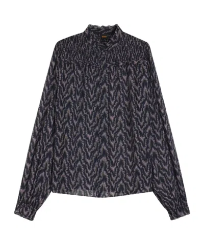 Hugo Boss Long Sleeve Shirt In Multi