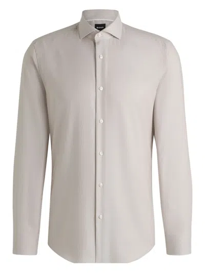 Hugo Boss Long-sleeve Shirt In Neutral