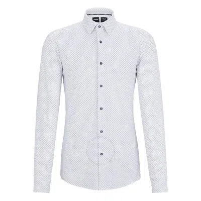 Hugo Boss Long Sleeve Slim-fit Shirt In White