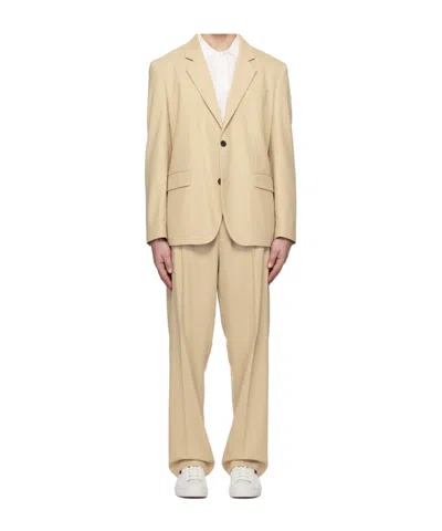 Hugo Boss Beige Notched Suit In 285-open Beige