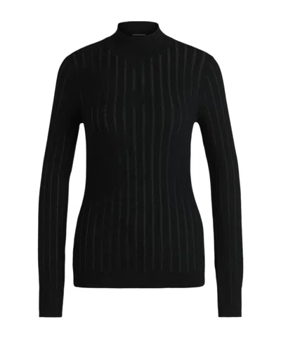 Hugo Boss Long Sleeve Sweater In Black