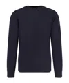 Hugo Boss Wool Silk Cashmere Sweater Crew-neck In Blue