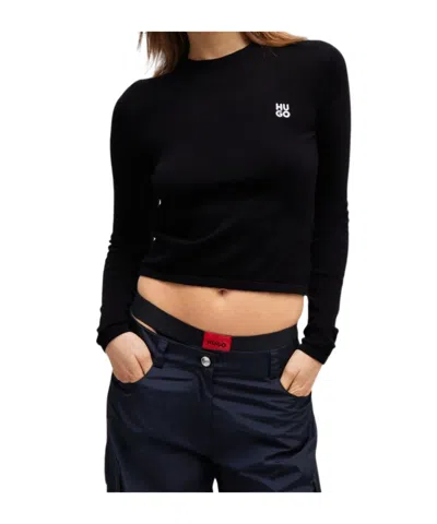 Hugo Boss Long Sleeve Sweater In Black