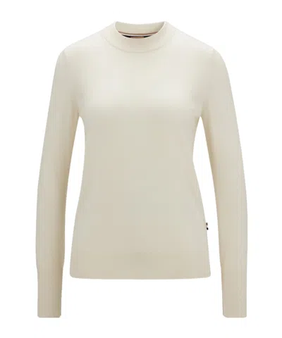 Hugo Boss Long Sleeve Sweater In Nude