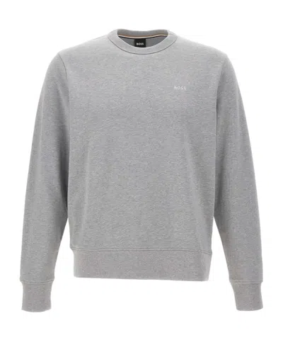 Hugo Boss Long Sleeve Sweatshirt In Gray