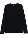 Hugo Boss Mercerized-cotton T-shirt With Micro Pattern In Black