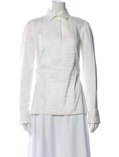 Pre-owned Hugo Boss Long Sleeve Top In White