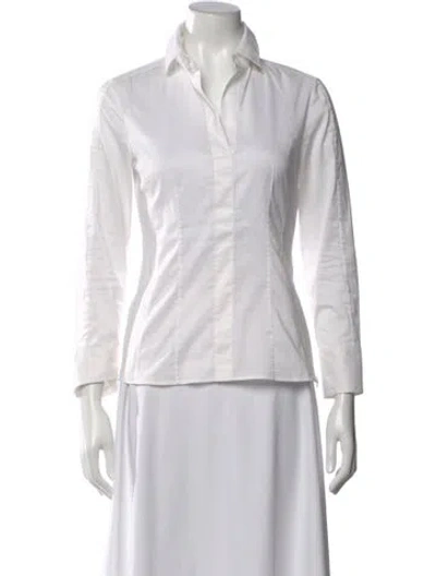Pre-owned Hugo Boss Long Sleeve Top In White