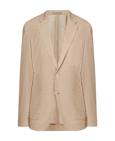 Hugo Boss Long-sleeved Blazer In Nude