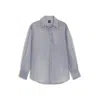 Hugo Boss Long-sleeved Blouse In Silk Organza In Gray