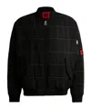 Hugo Boss X Rb Water-repellent Bomber Jacket With Grid Quilting In Black