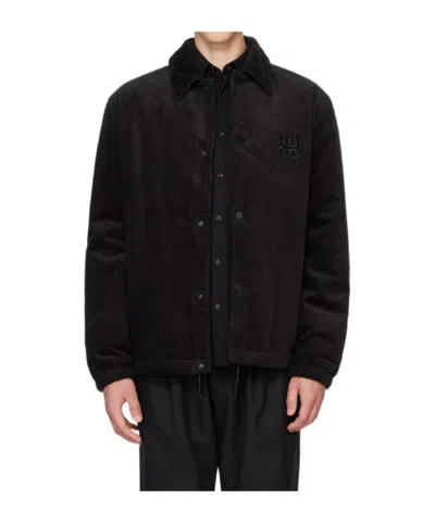 Hugo Boss Long-sleeved Casual Jacket In Black