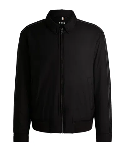 Hugo Boss Long-sleeved Casual Jacket In Black