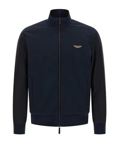 Hugo Boss Boss X Aston Martin Shepherd 242 Bomber Jacket In Blue