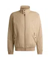 Hugo Boss Logo-embroidered Raincoat In Nude