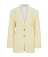 Hugo Boss Oversize-fit Jacket With Adjustable Open Back In Nude
